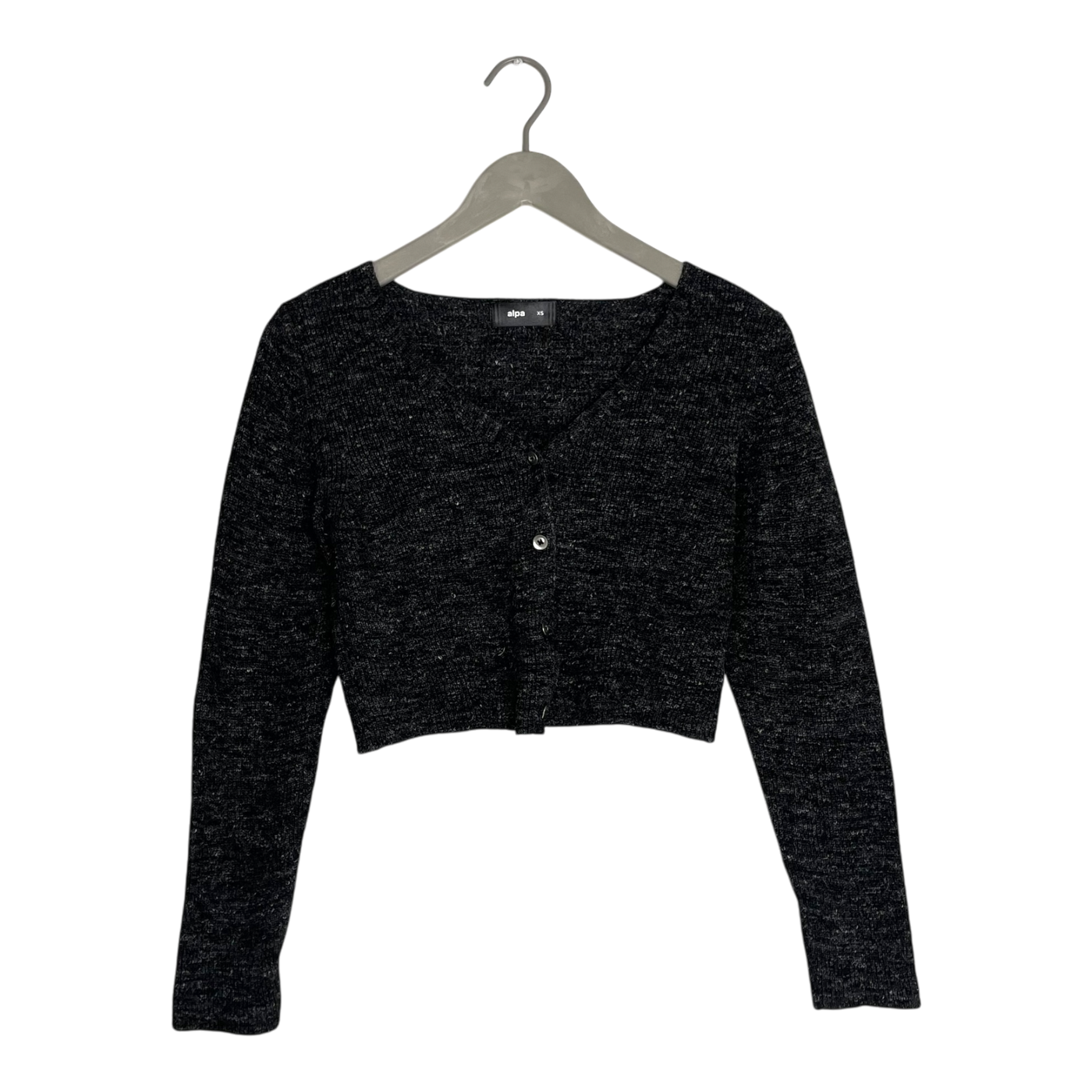 Alpa serene alpaca wool cardigan, dark grey | woman XS