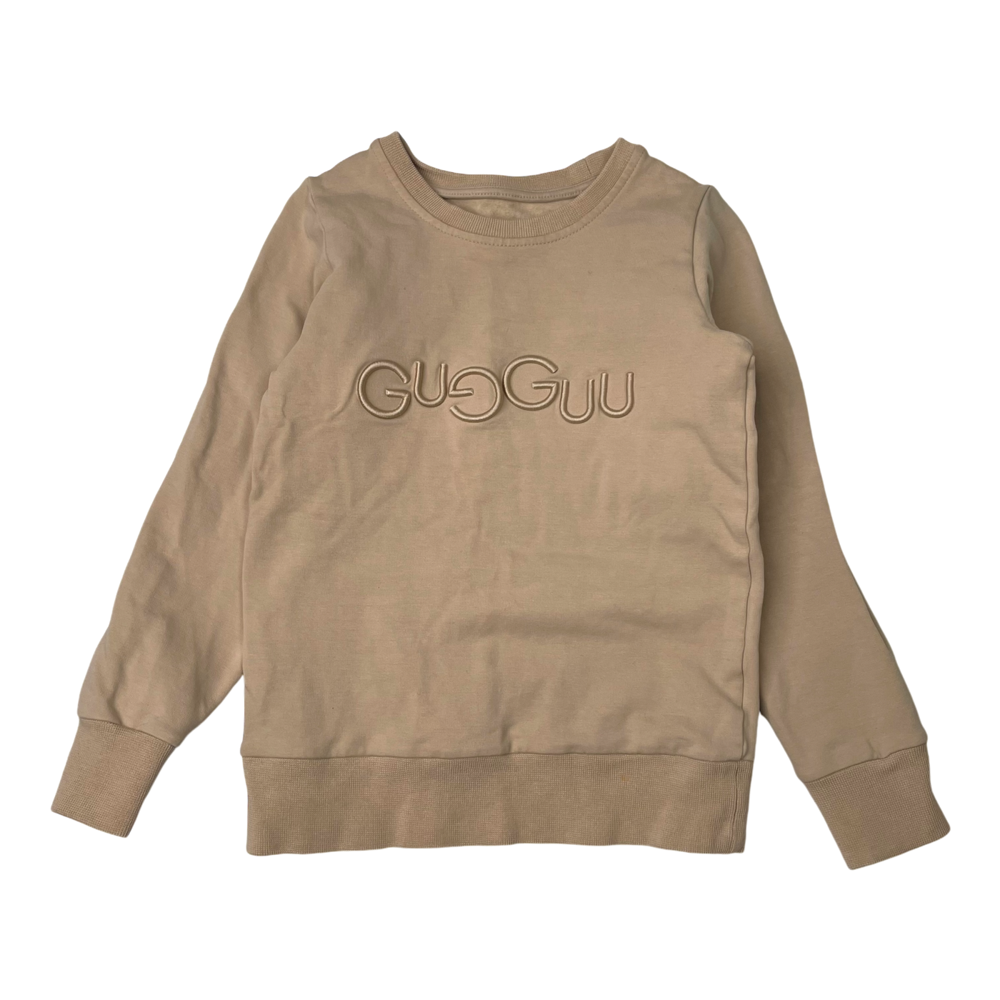 Gugguu logo sweatshirt, wheat | 116cm