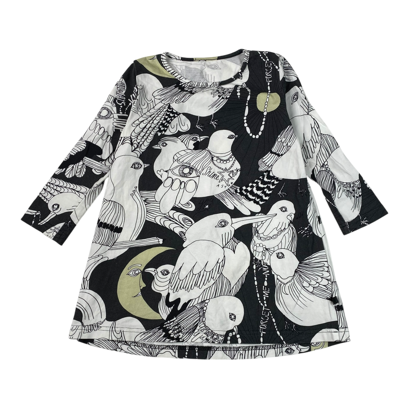 Vimma dress, birds | 90cm