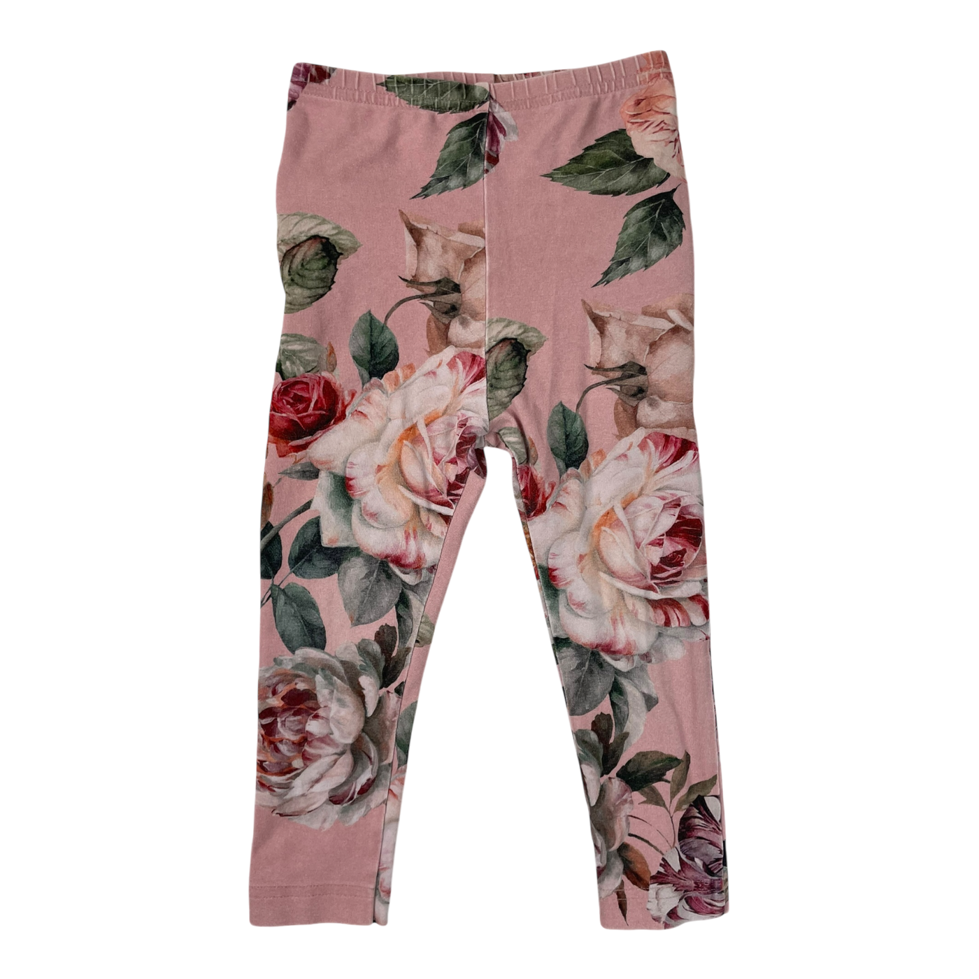 Metsola frill leggings, roses | 86cm