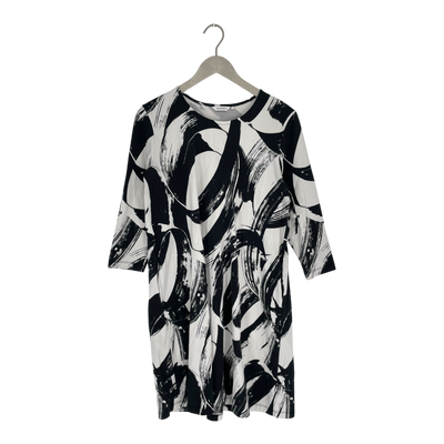 Marimekko aretta tricot dress, black & white | woman M