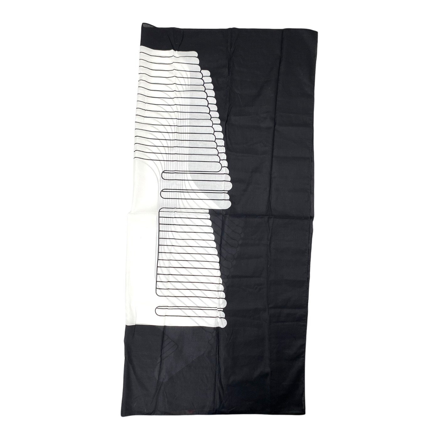 Marimekko troija rantahuivi woven scarf, black/white