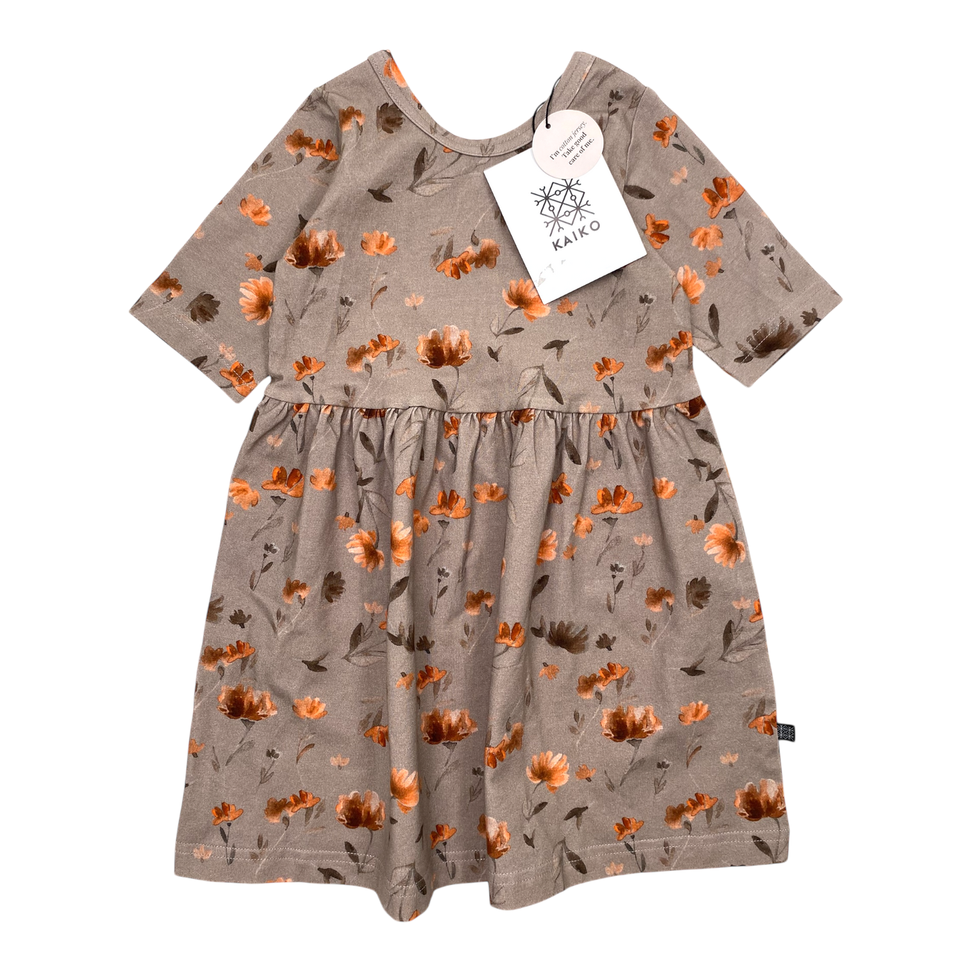 Kaiko dress, poppy field | 74/80cm