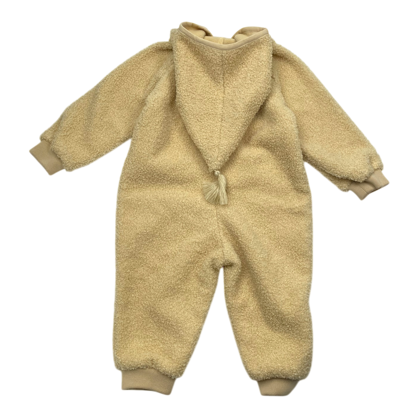 Mini A Ture matadel teddy fleece jumpsuit, lemon | 74cm