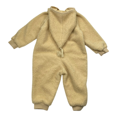 Mini A Ture matadel teddy fleece jumpsuit, lemon | 74cm