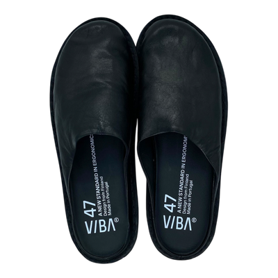 VIBAe Roma leather slippers, preto black | 47