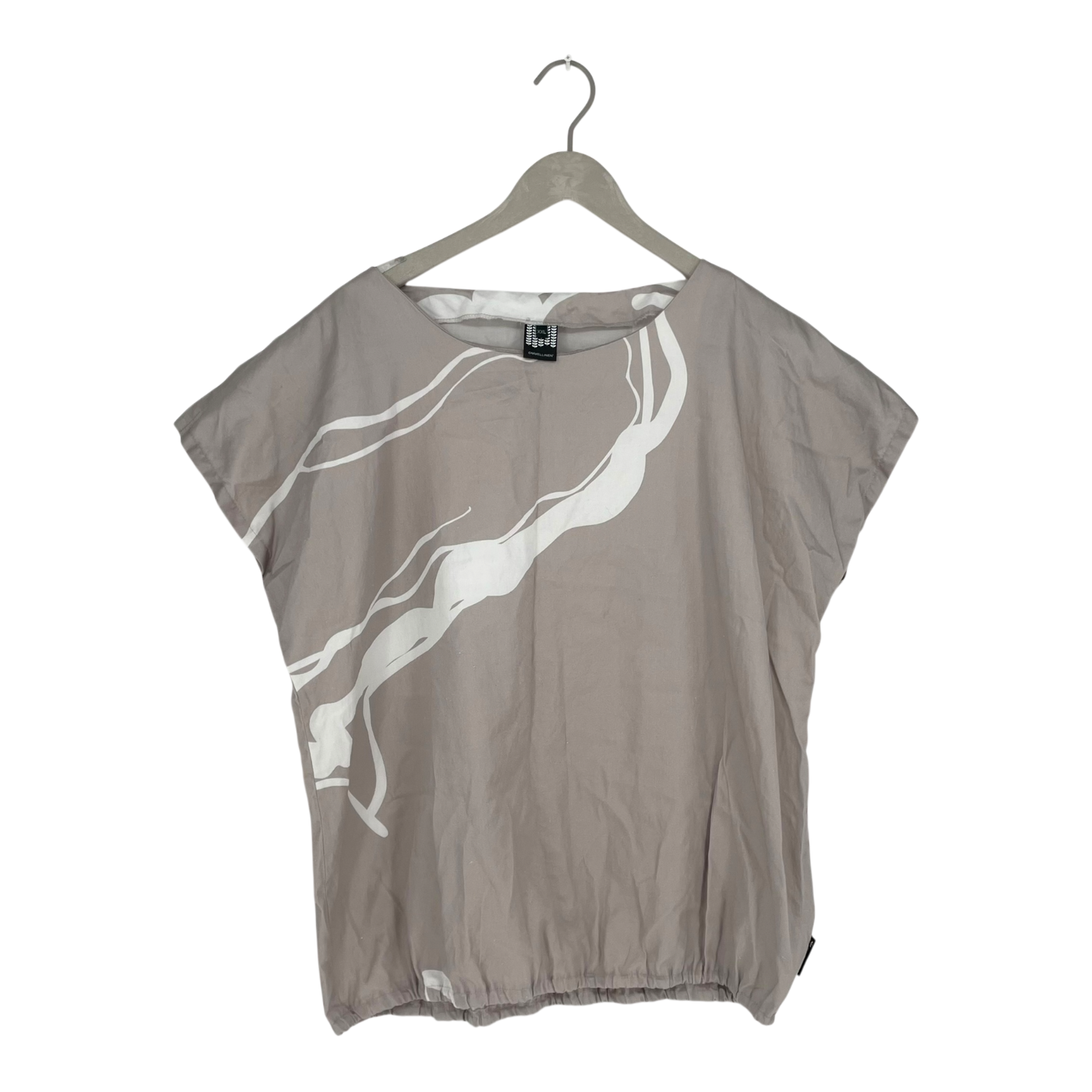 Ommellinen woven t-shirt, almond | woman 2XL