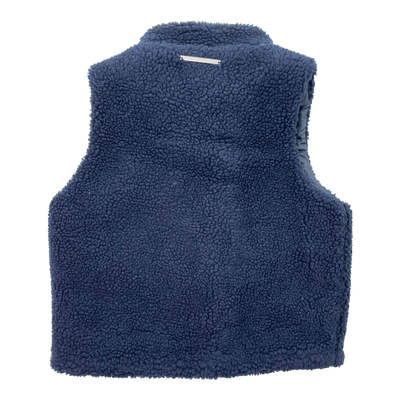 Embassy of Bricks and Logs lima sherpa teddy vest, midnight blue | 125cm