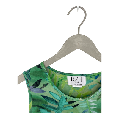 R/H belted tank dress, leafs | woman M