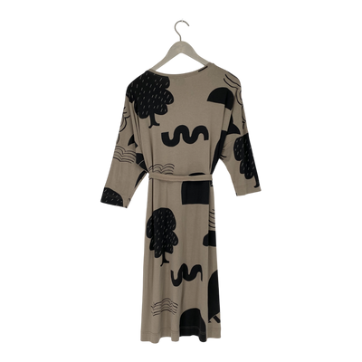 Papu belted tricot dress, beige / black | woman M