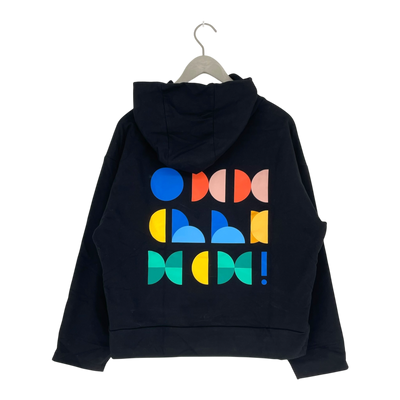 Ommellinen miki print hoodie, black | woman S