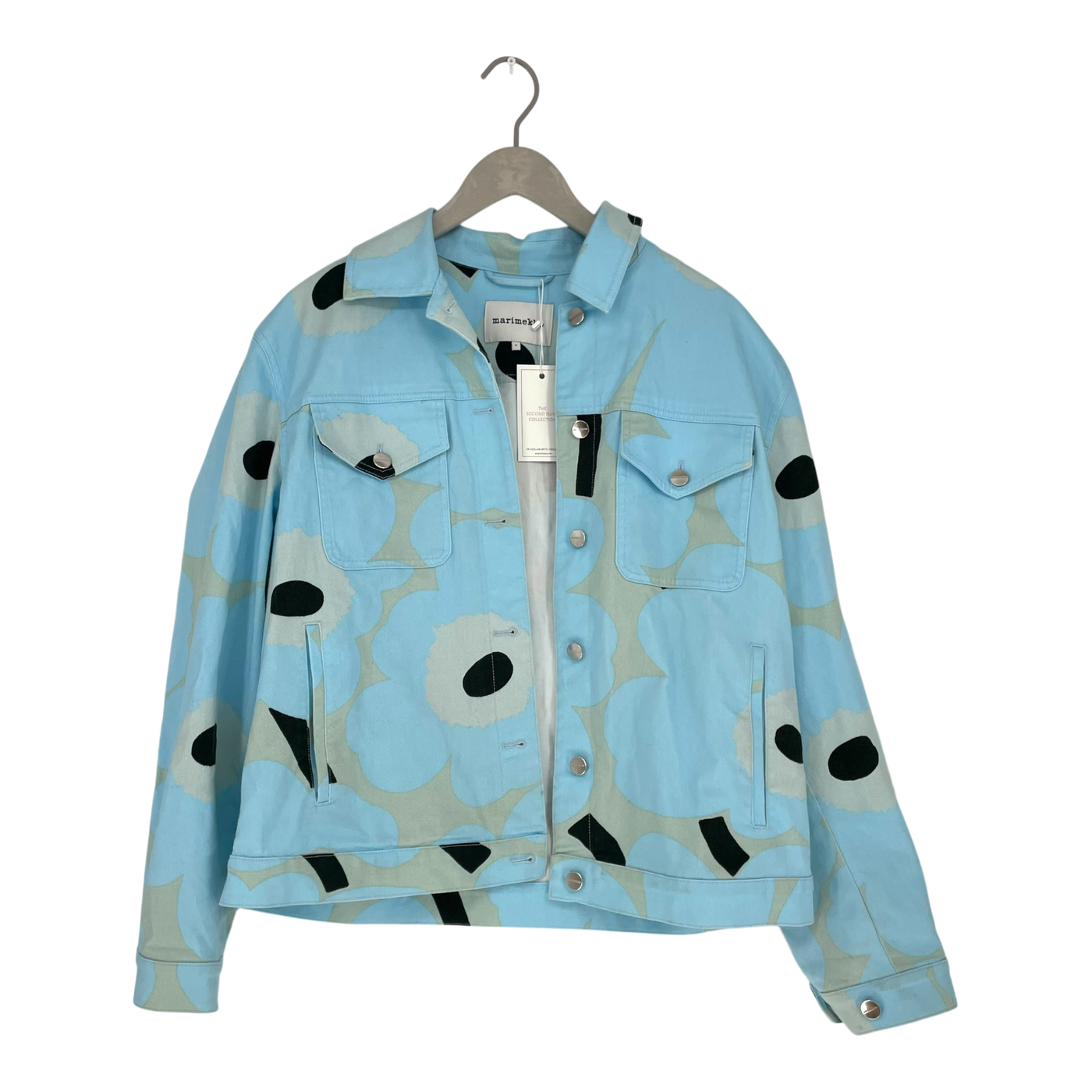 Marimekko denim jacket, unikko | woman M