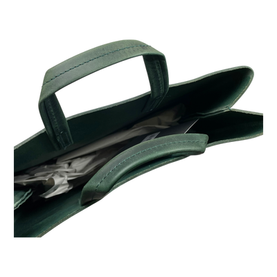 Harold's Bags kraud leather paperbag, green