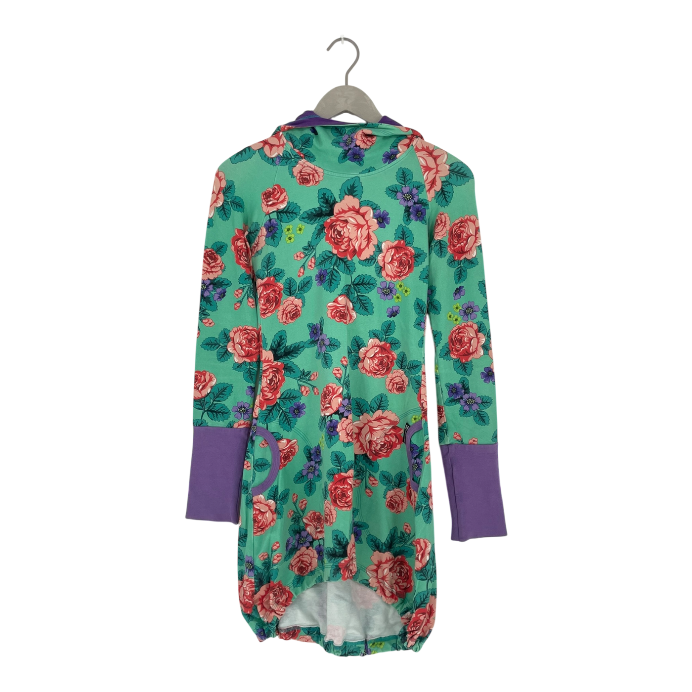 Ommellinen hoodie tunic, flowers | woman S