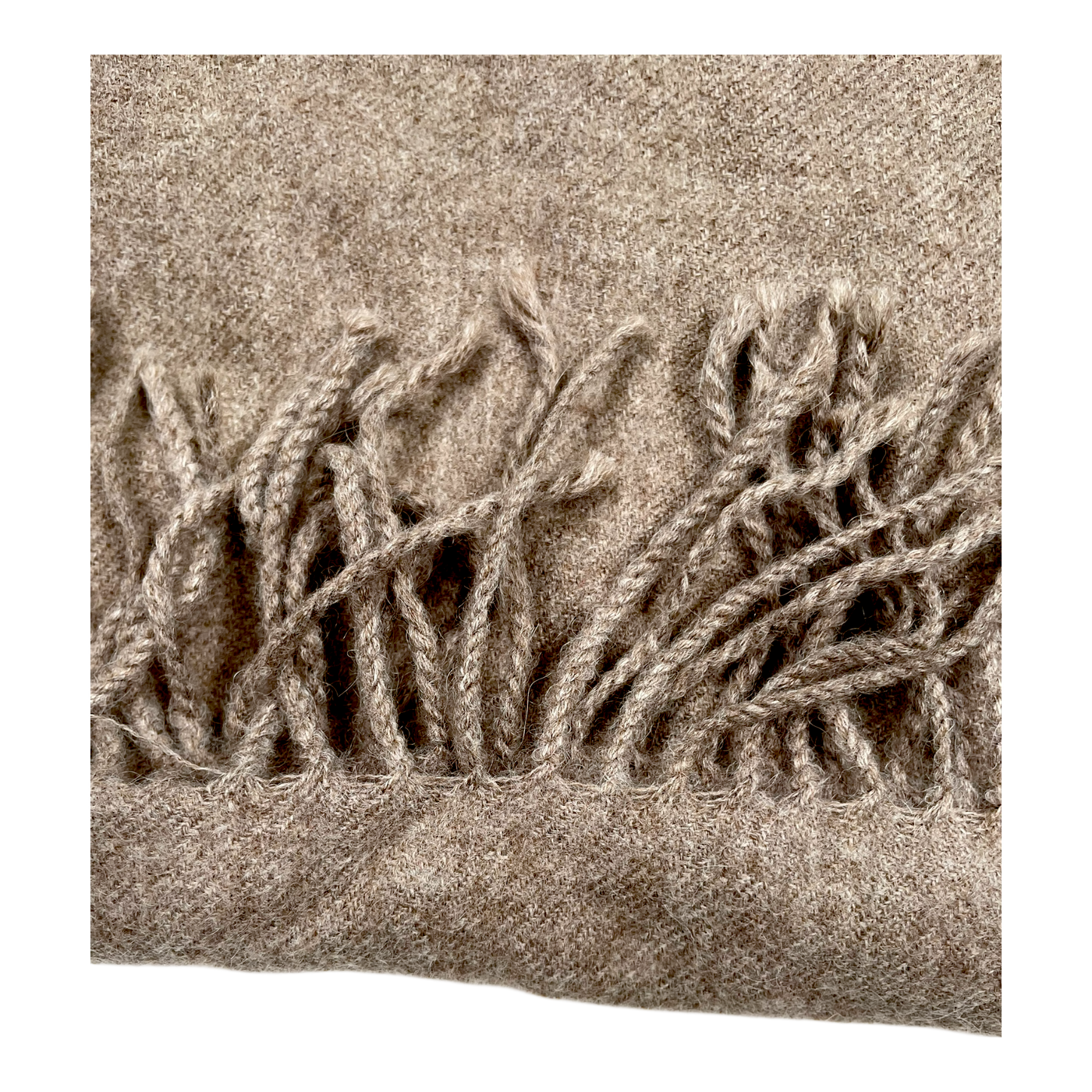 Alpa woven alpaca scarf, tan | onesize