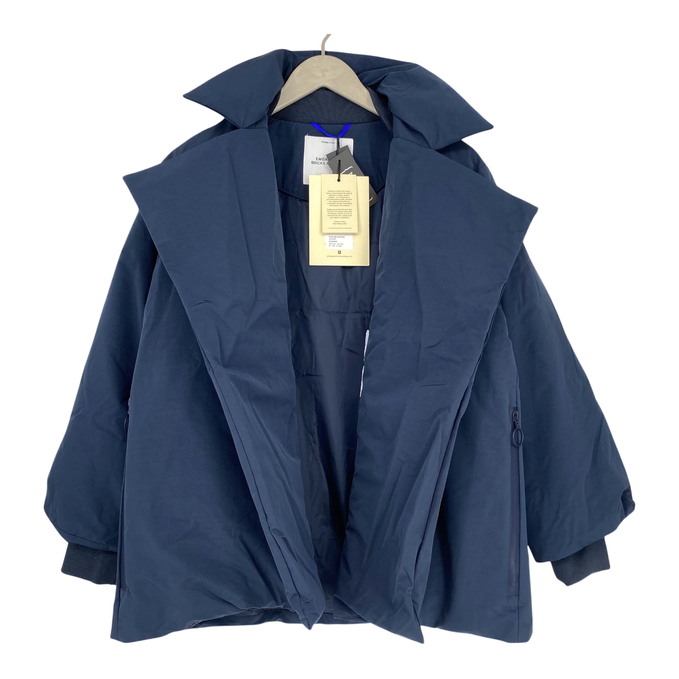 Embassy of Bricks and Logs avalon puffer jacket, dark navy | unisex S