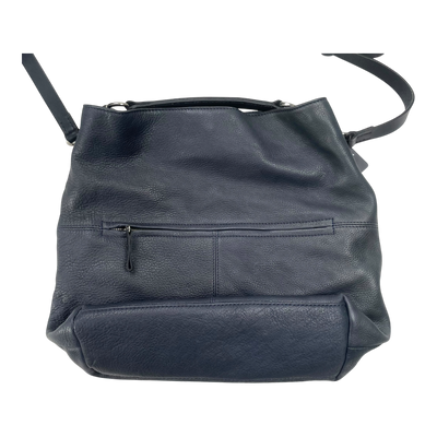 Harold's Bags leather chaza pouch, blue/black