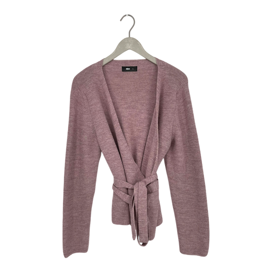 Alpa knit wrap sweater, mauve | woman L