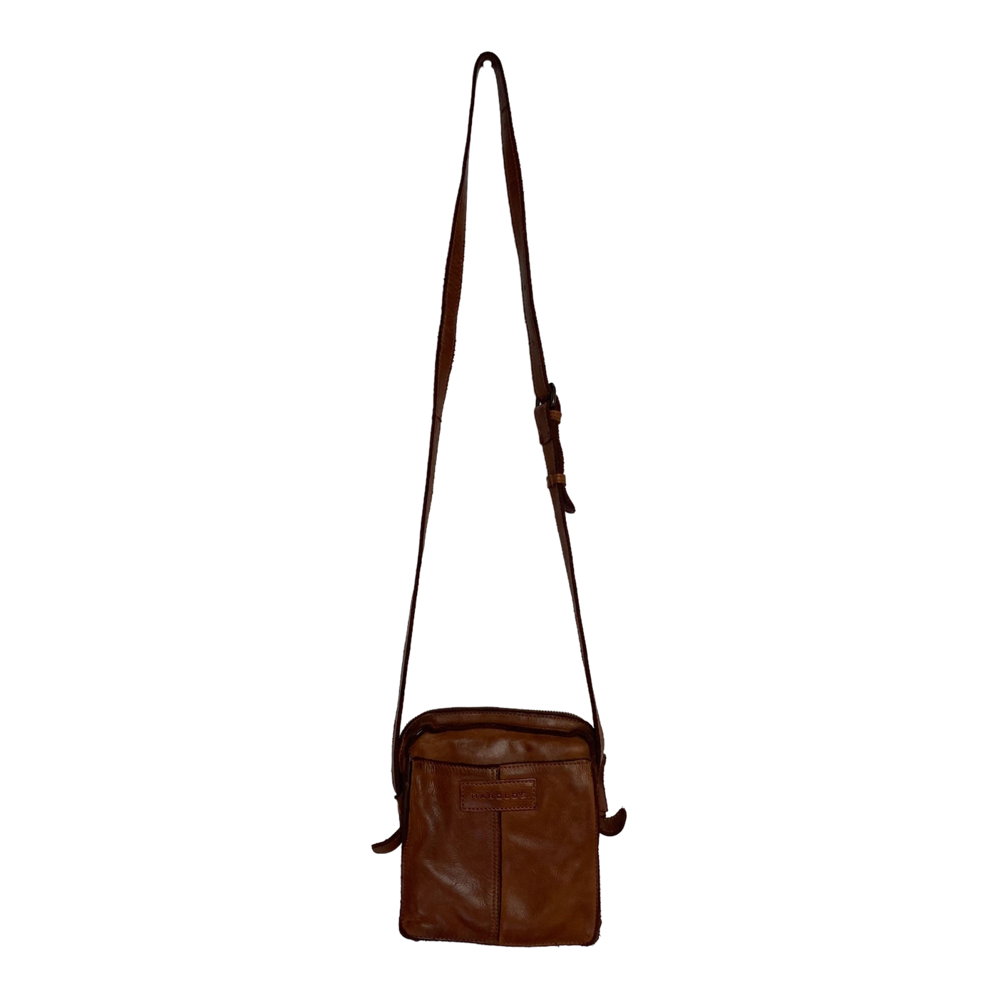 Harold's Bags leather submarine crossbag mini, cognac