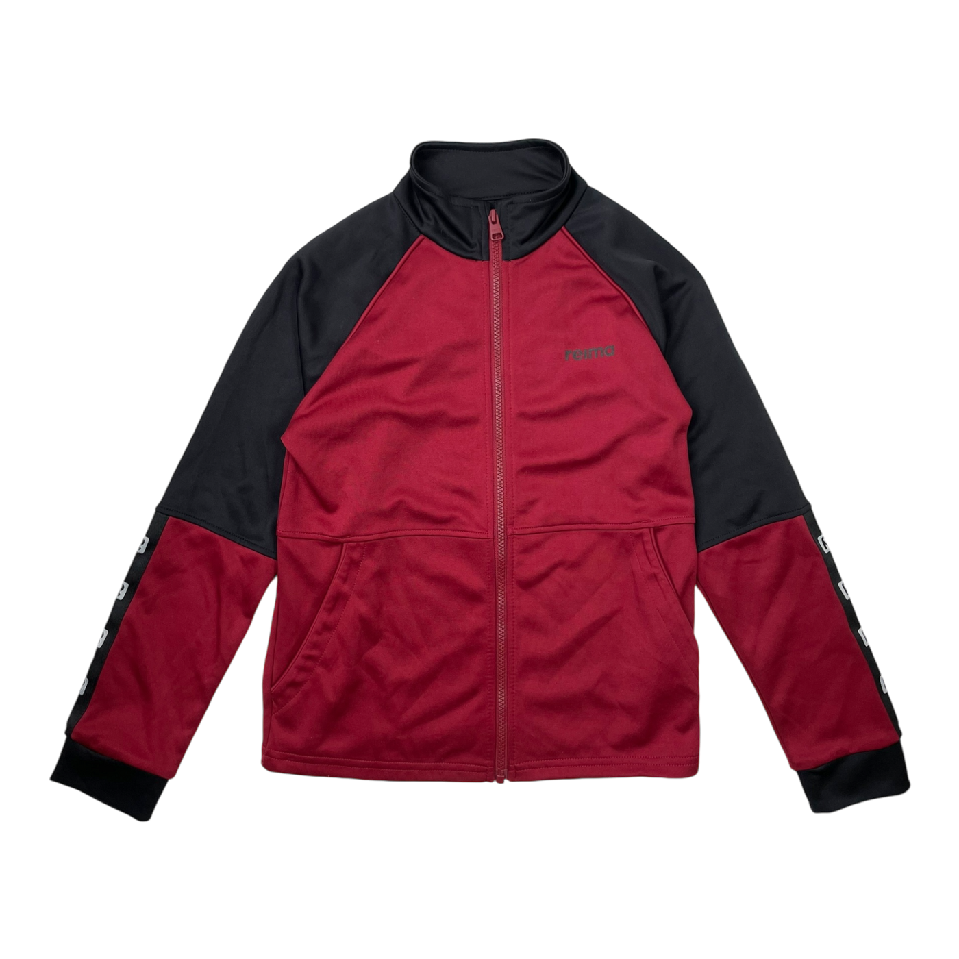 Reima verrari track suit jacket, black and red | 146cm