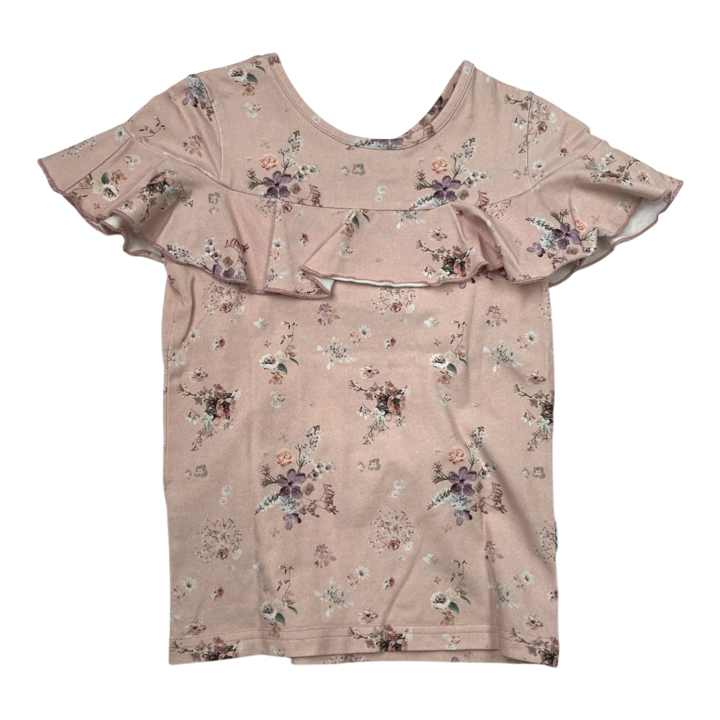 Gugguu frill t-shirt, flower | 104cm