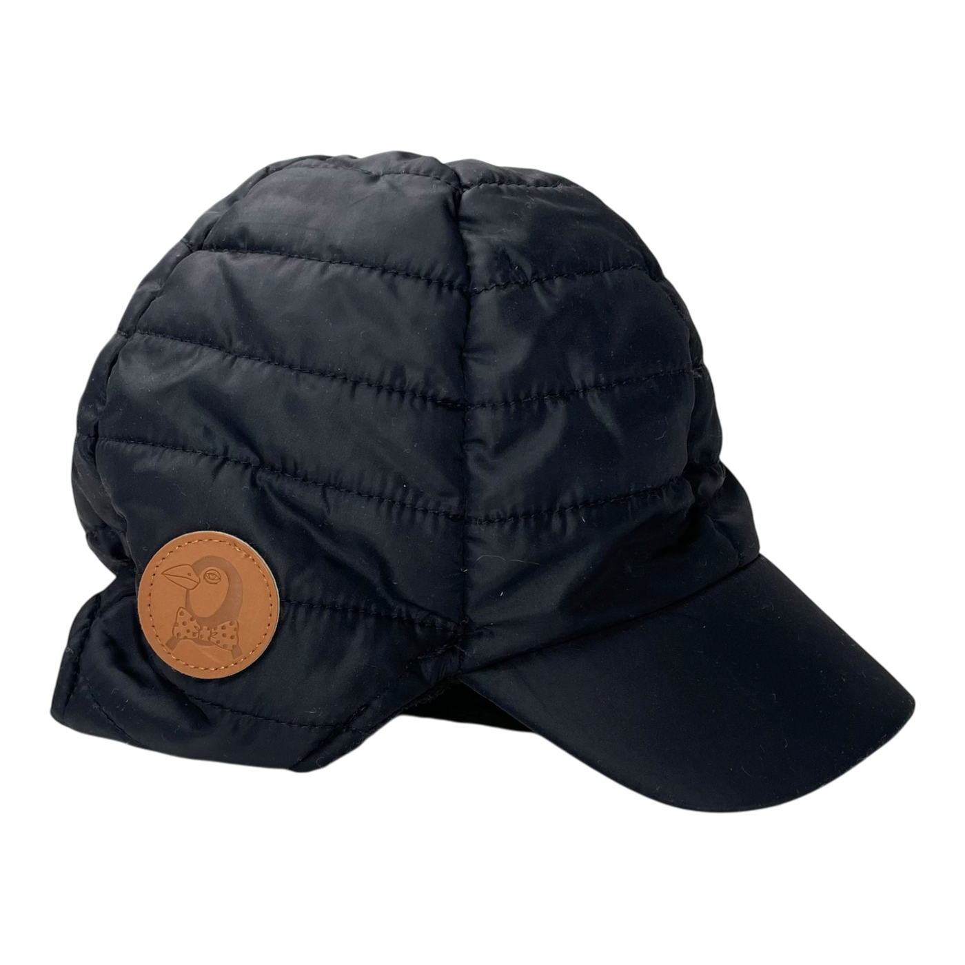 Mini Rodini quilted winter cap, black | 48/50cm