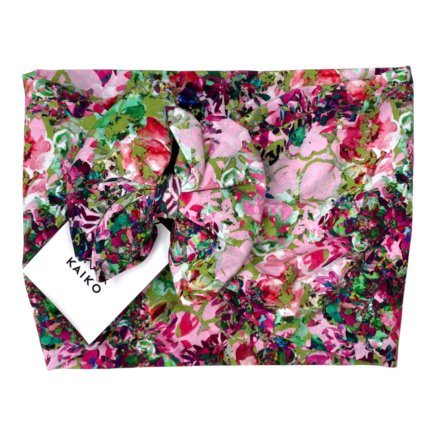 Kaiko bow headwrap, blooming forest | 8y+