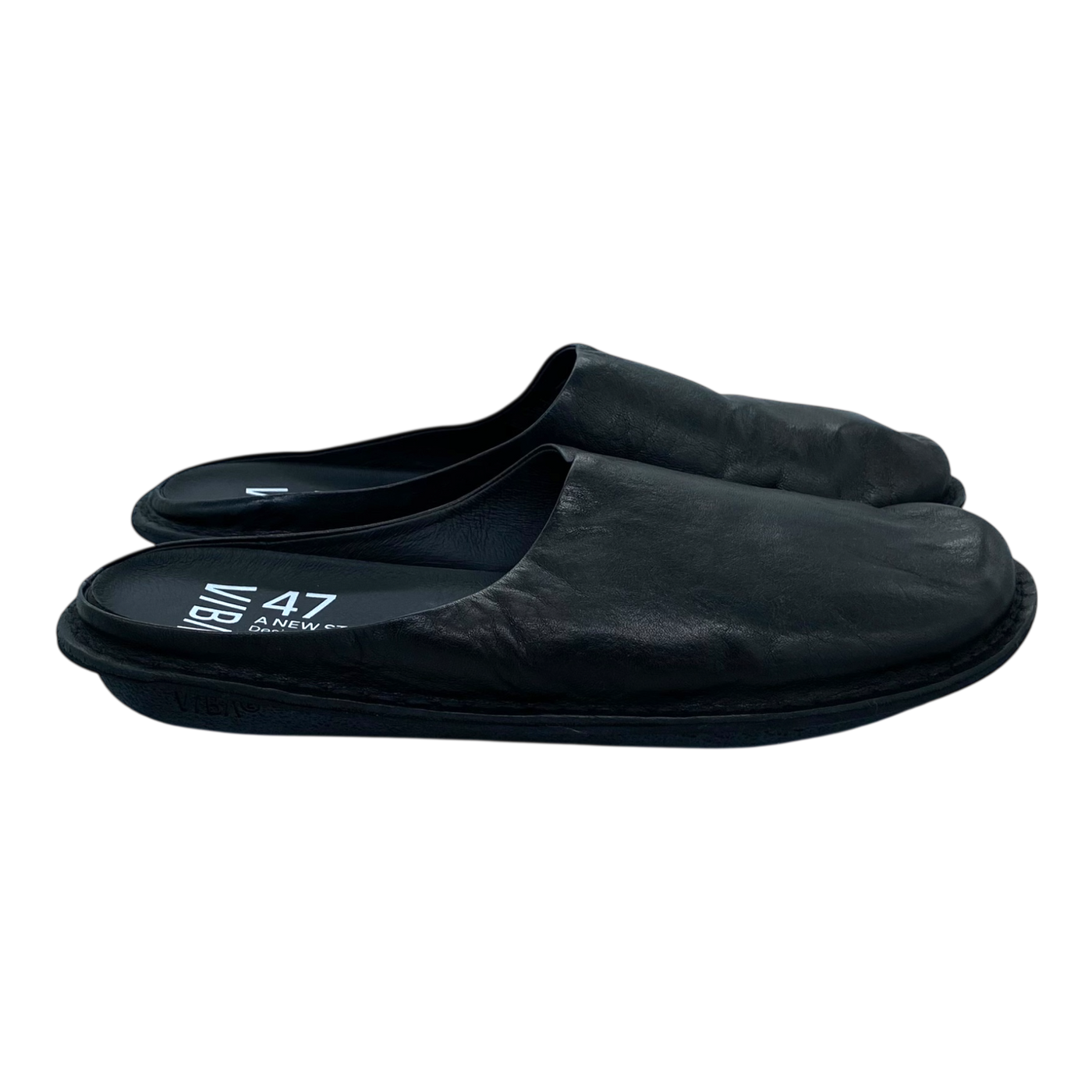 VIBAe Roma leather slippers, preto black | 47