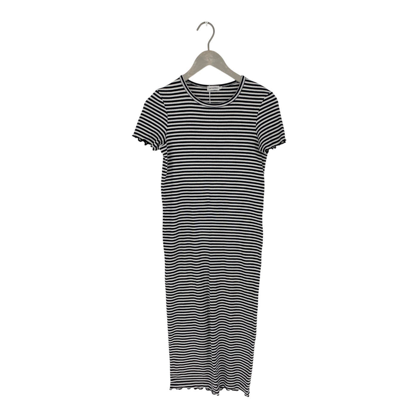 Marimekko rib tricot stripe dress, black / white | woman M