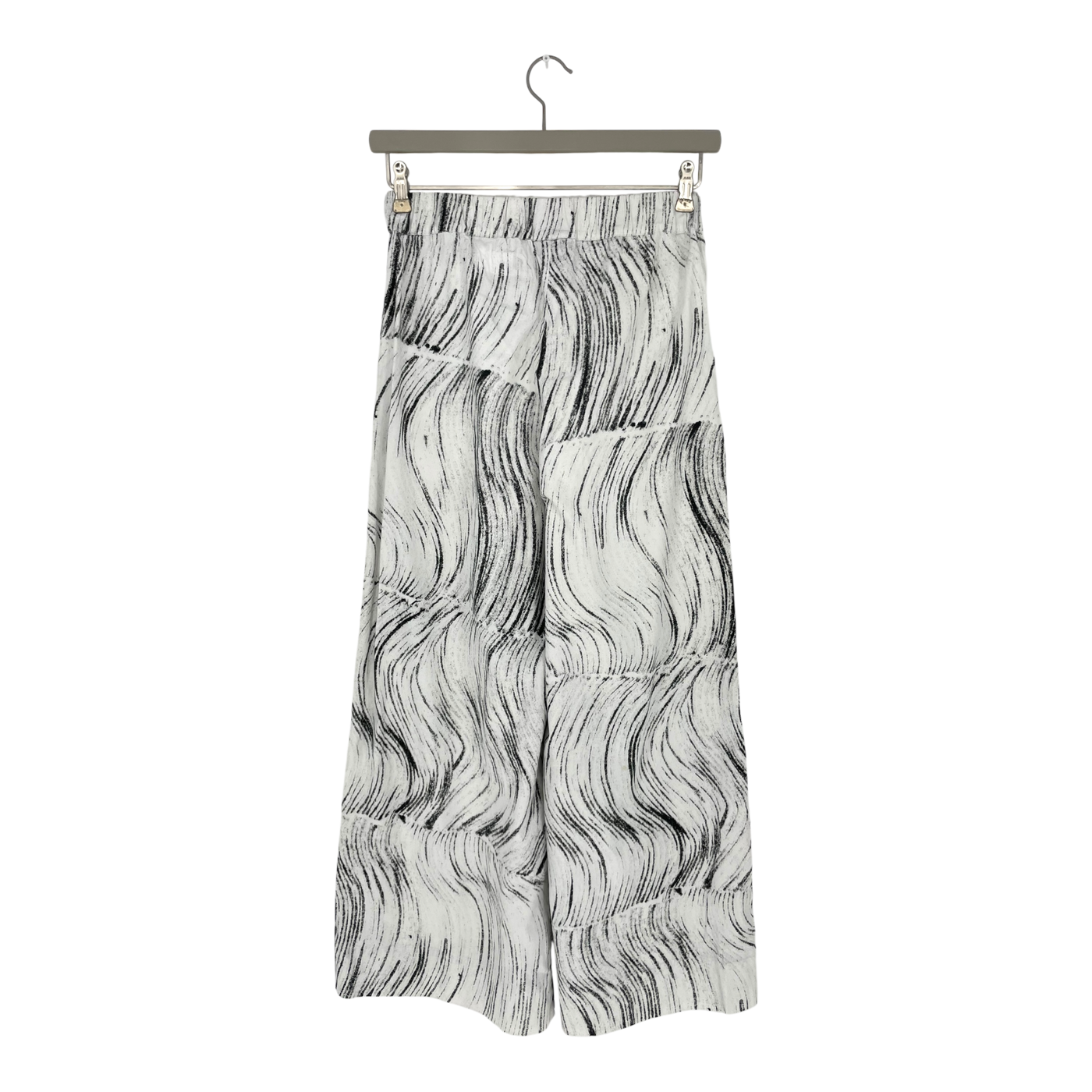 Aarre wide leg pants, white/black | woman XL
