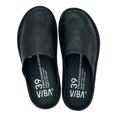 VIBAe Roma leather slippers, preto black | 39