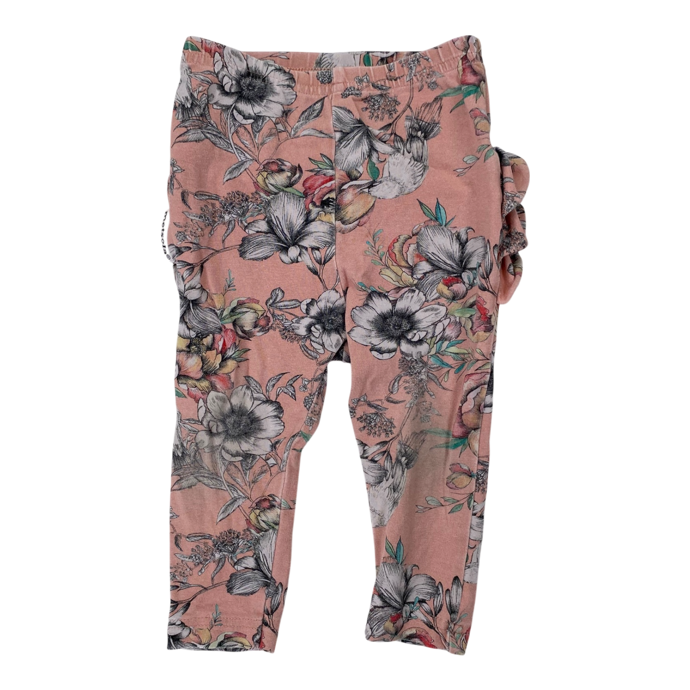 Metsola frill leggings, flowers | 68cm