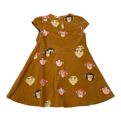 Mini Rodini t-shirt dress, caramel | 92/98cm
