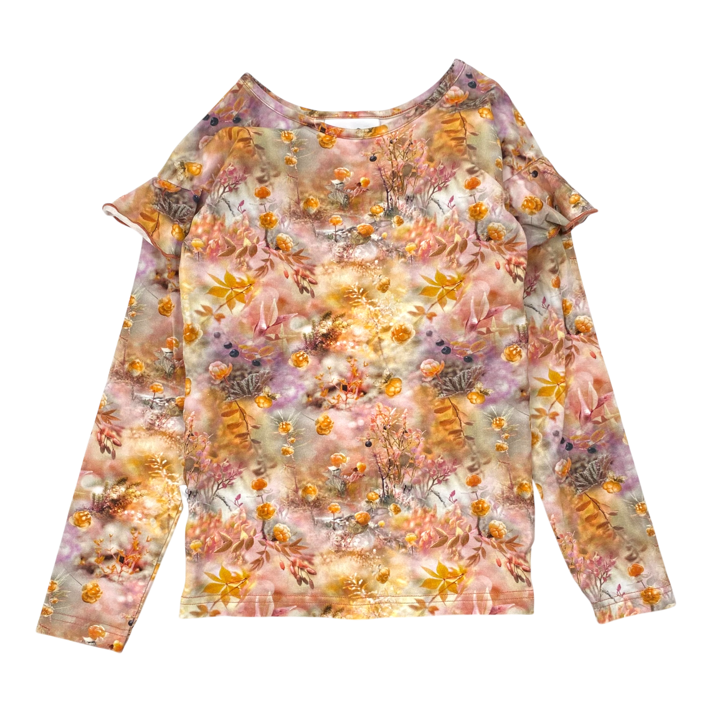 Gugguu frill shirt, cloud berry forest | 116cm
