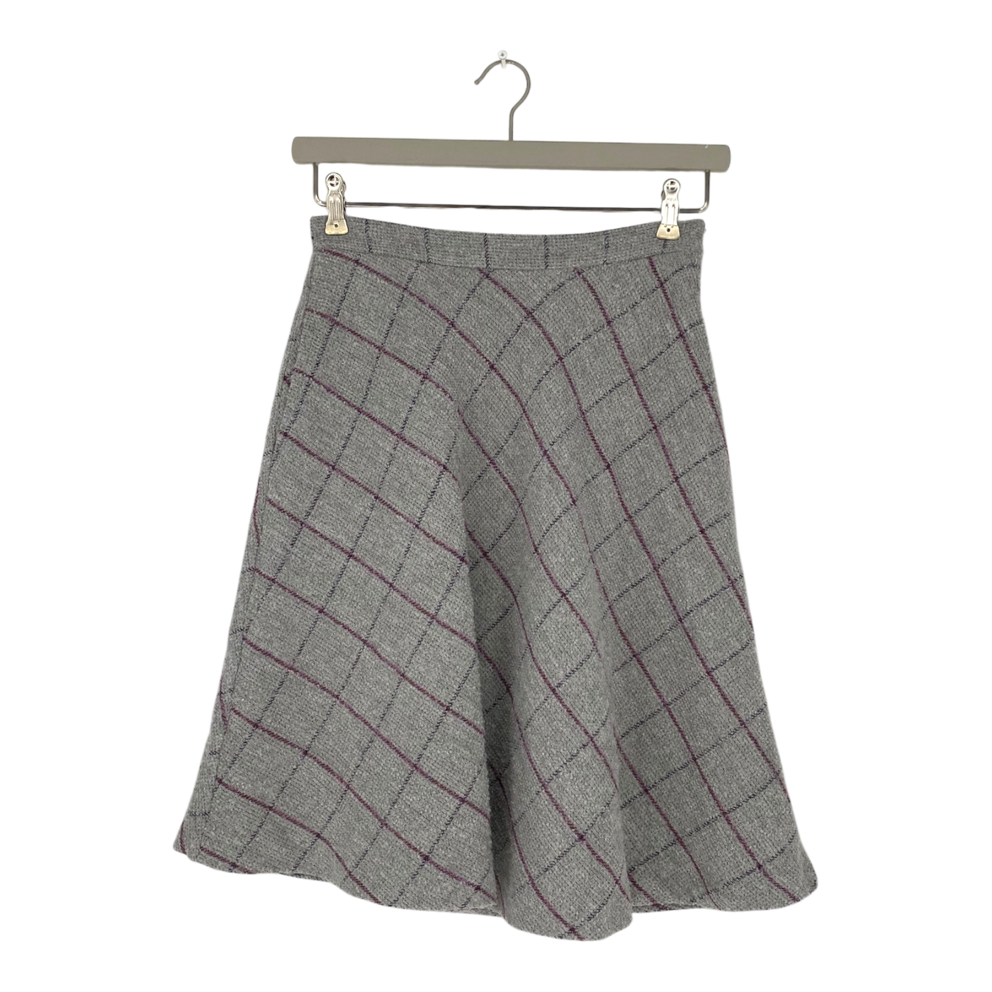 R-Collection wool mix skirt, grey | woman S