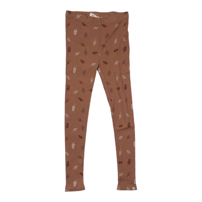 Kaiko rib leggings, leaf | 122/128cm