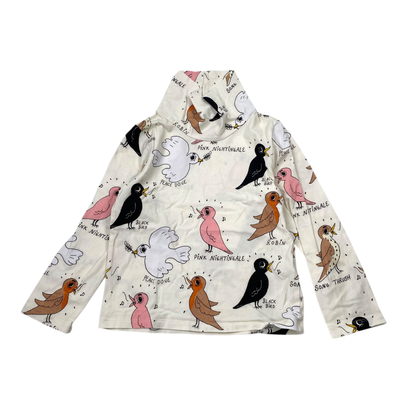 Mini Rodini shirt, birds | 104/110cm