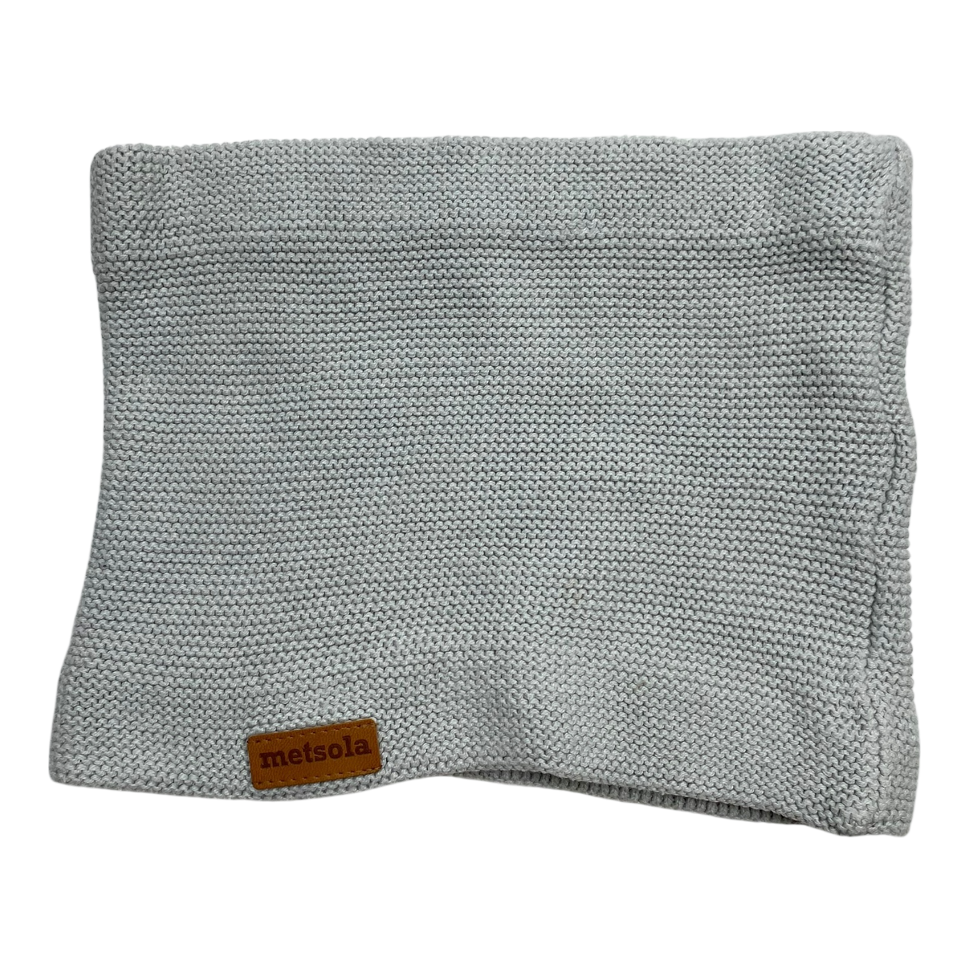 Metsola knit cotton tube scarf, light blue | onesize