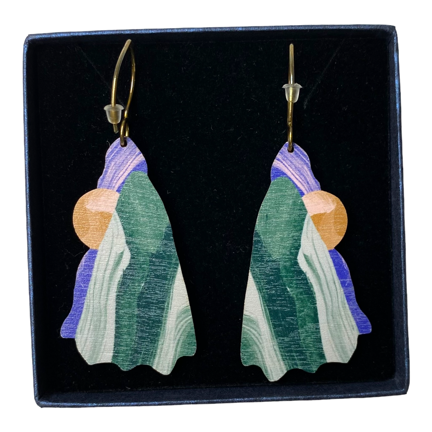Morico mountains earrings, green