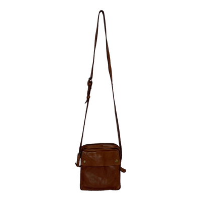 Harold's Bags leather submarine crossbag mini, cognac