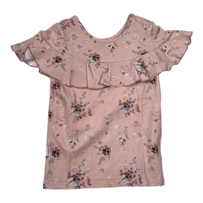 Gugguu frill t-shirt, flower | 104cm