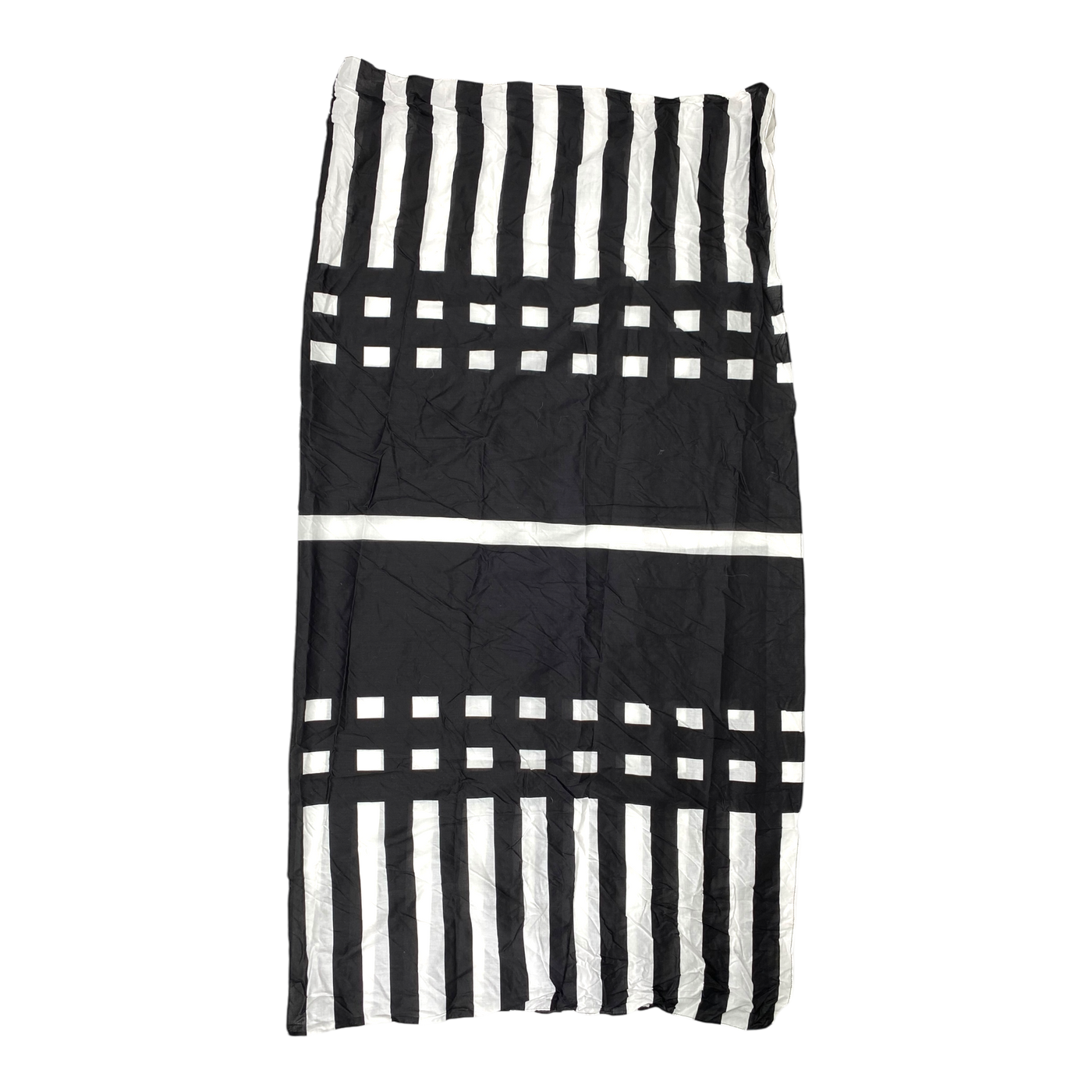 Marimekko tiet rantahuivi woven scarf, black/white