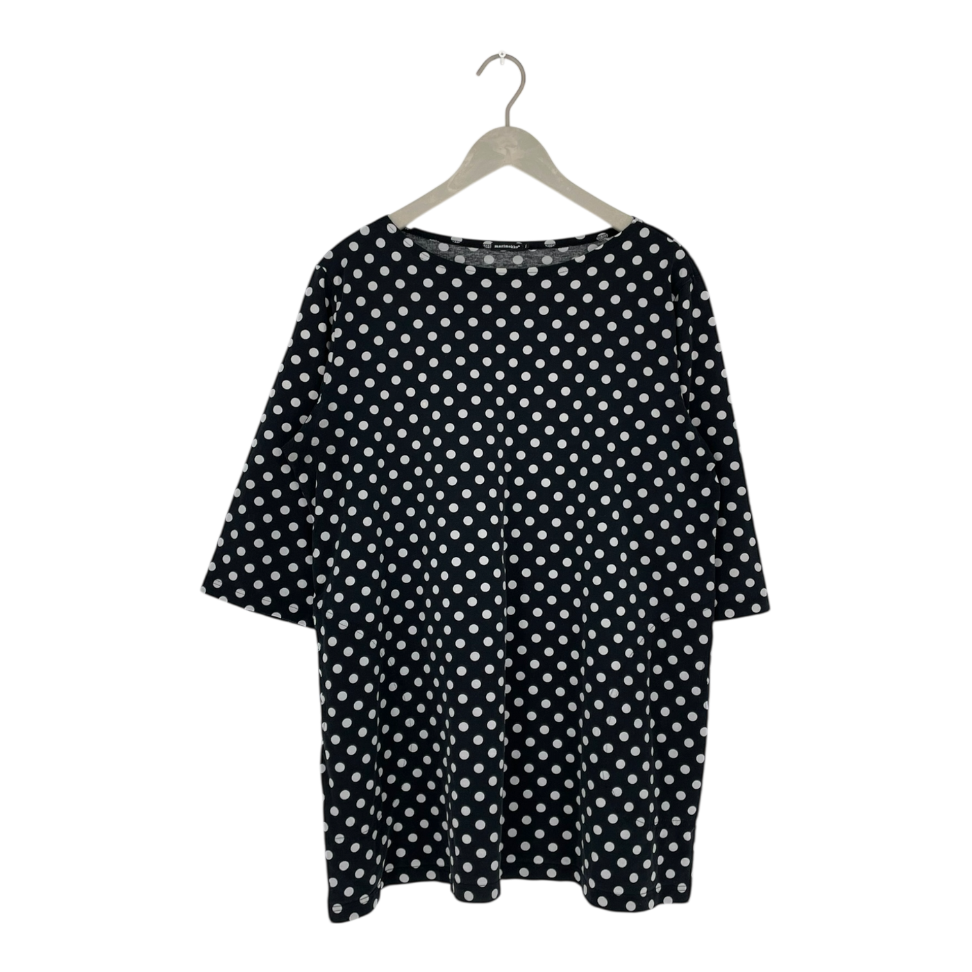 Marimekko 3/4 sleeve tunic shirt, dots | woman XXL