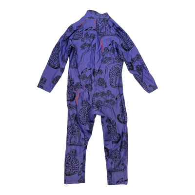 Mini Rodini UV swim suit, purple jungle | 92/98cm
