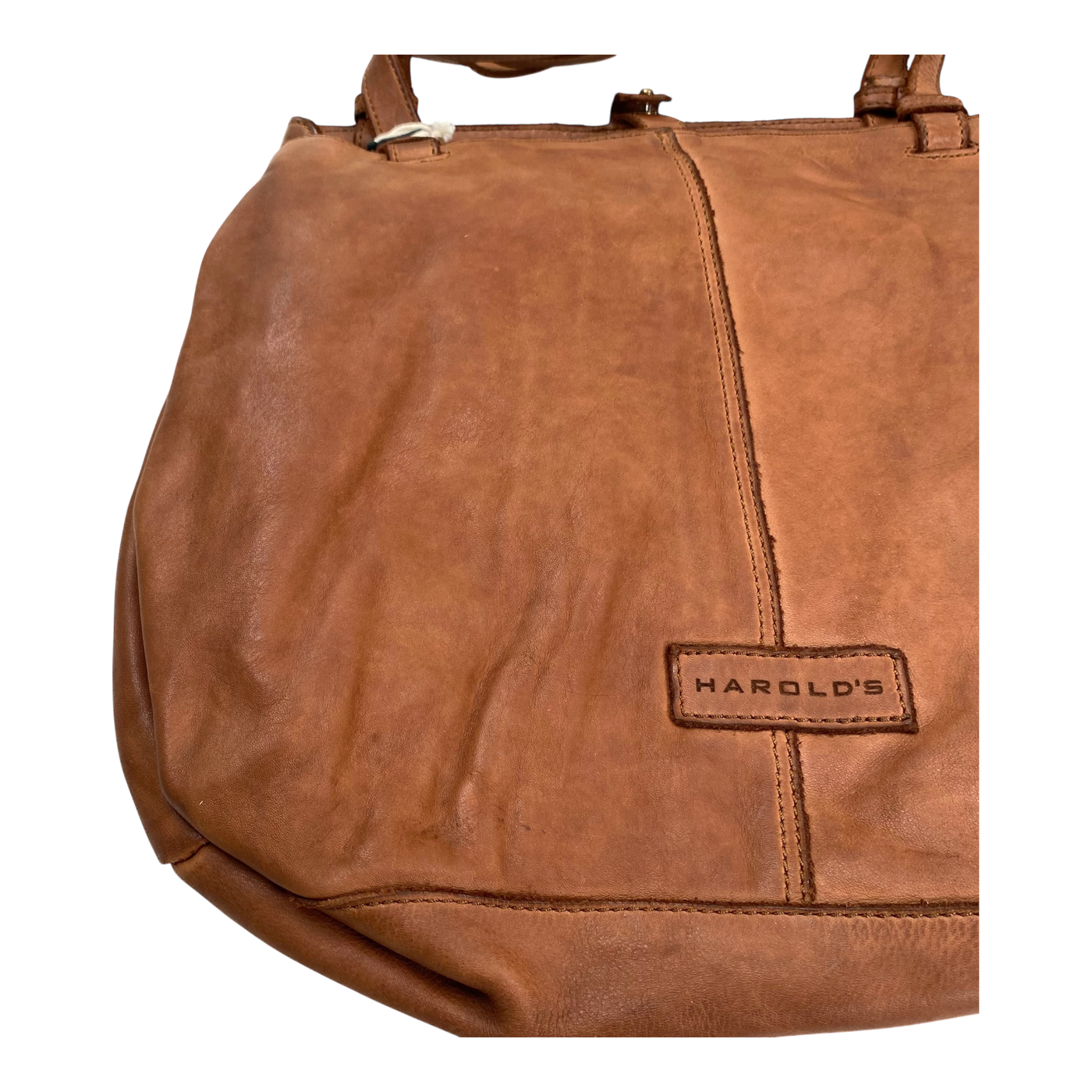 Harold's Bags leather submarine shopper twin, cognac