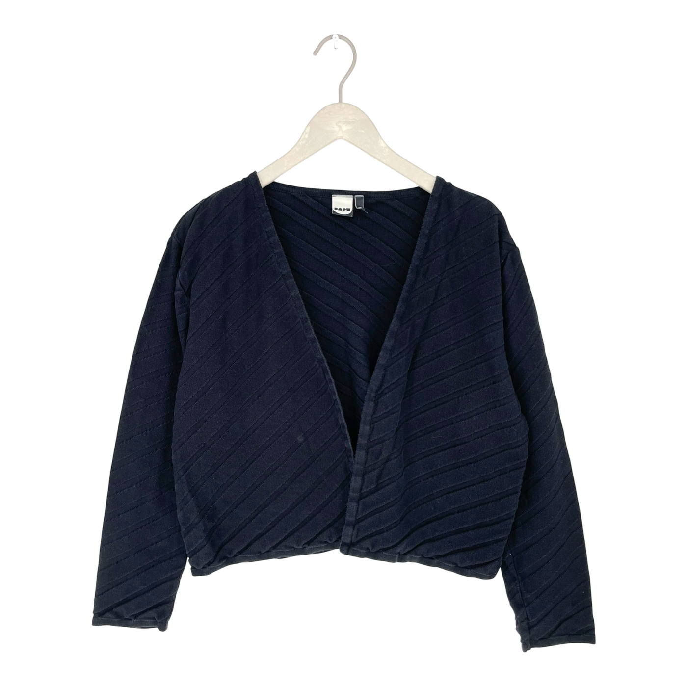 Papu cropped petit cotton cardigan, black | woman M/L