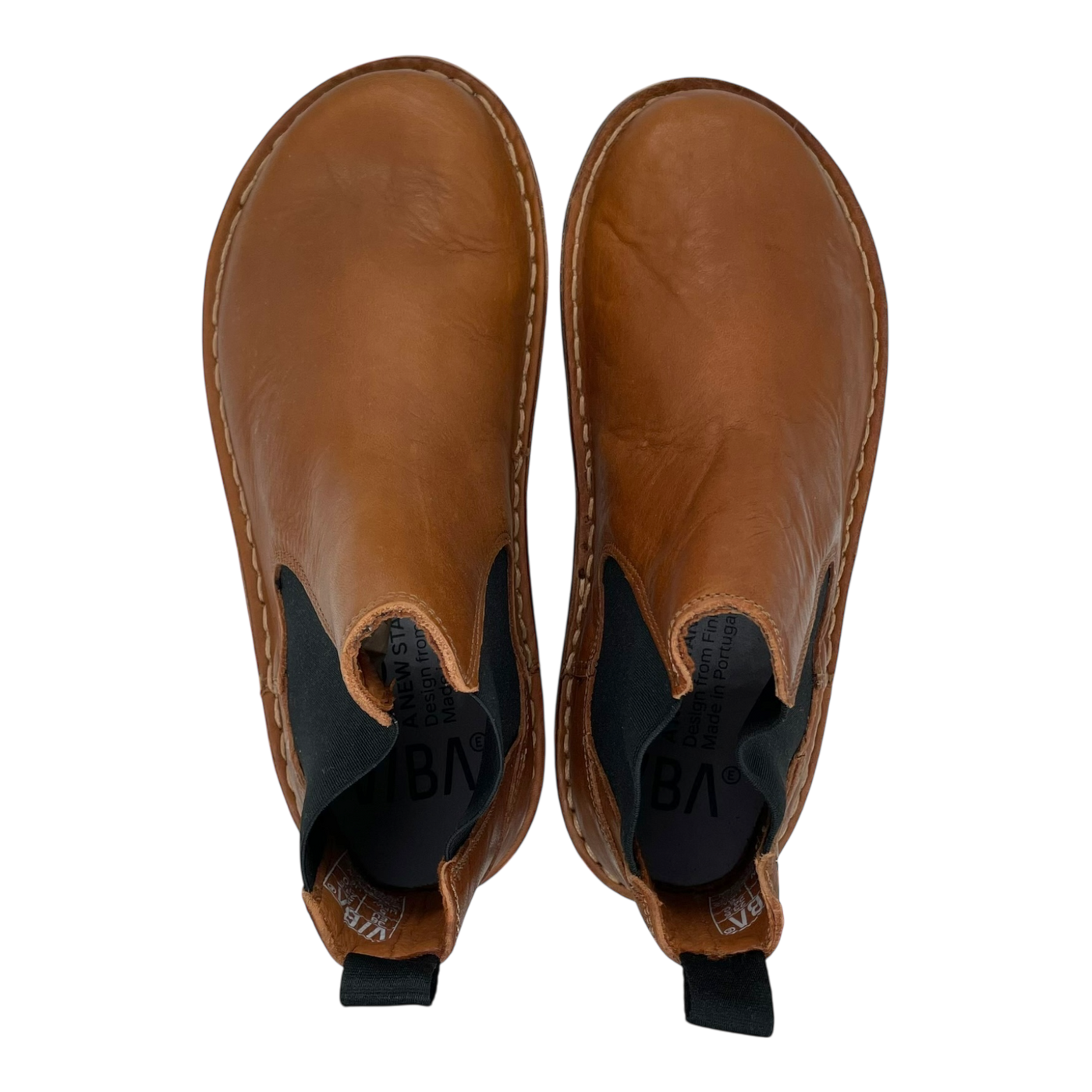 VIBAe Helsinki leather boots, cognac brown | 38