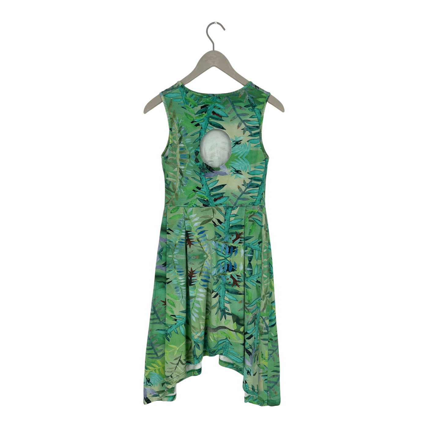 R/H belted tank dress, leafs | woman M