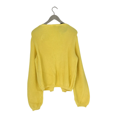 Ommellinen knitted cardigan, lemon | woman M/L
