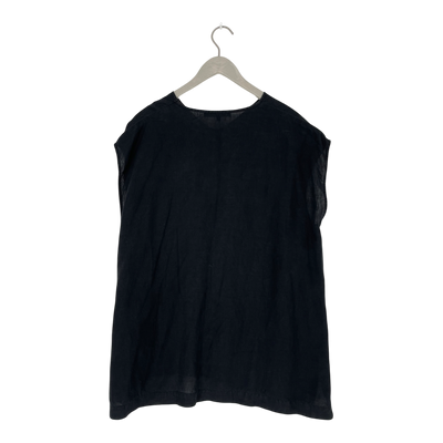 Ritva Falla woven linen tunic, black | woman XL